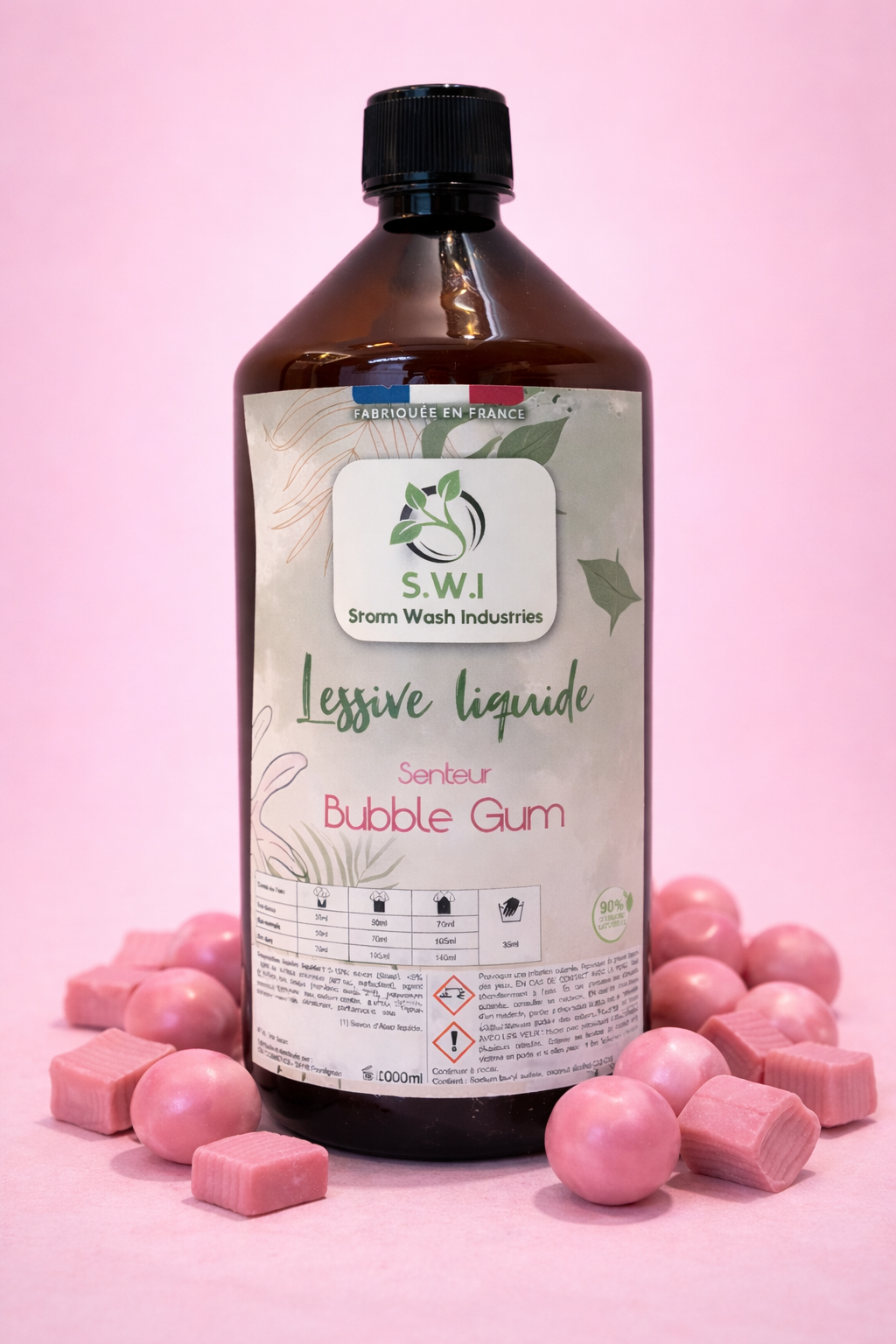 Lessive concentrée parfum bubble-gum
