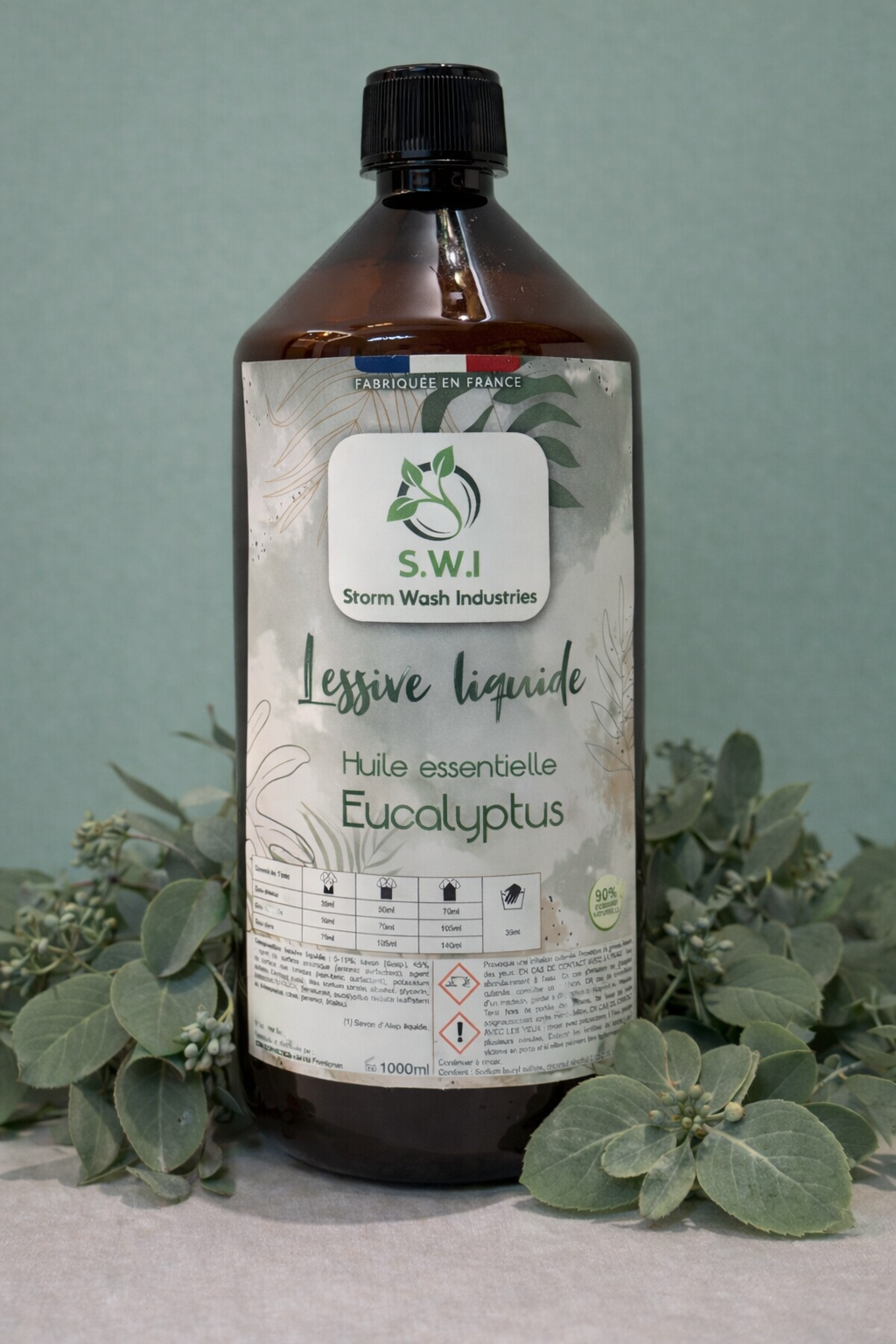 Lessive concentrée parfum huile essentielle Eucalyptus