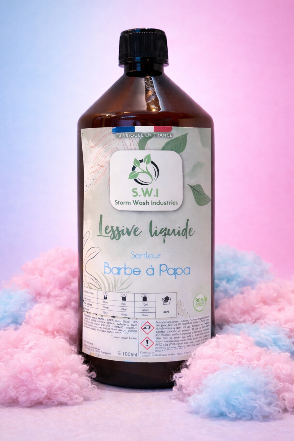 Lessive concentrée parfum barbe à papa