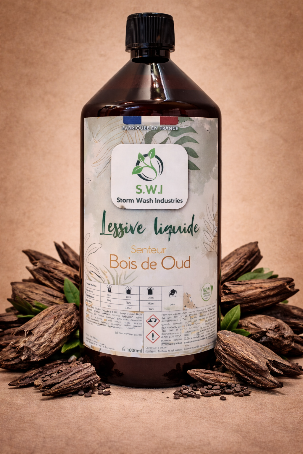 Lessive concentrée parfum bois de Oud